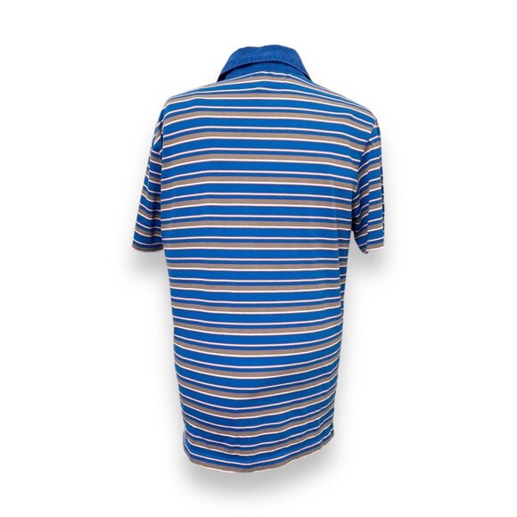 Vintage Volcom Mens Short Sleeve Large Elroy Polo Shirt Blue/Gray Stripes - Picture 8 of 8